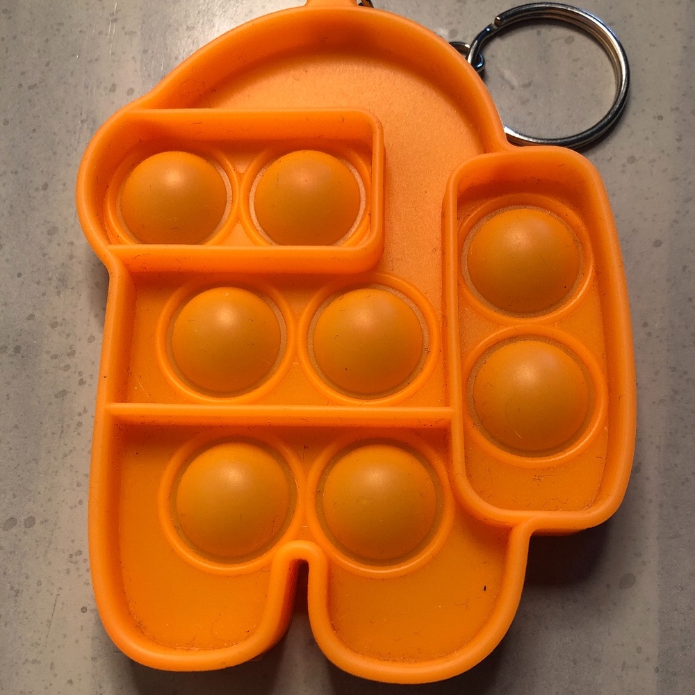Orange among us mini pop it
